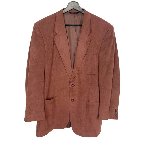 Vintage Other - Vintage 90s Ultra Suede Brown Two Button Sport Coat XL